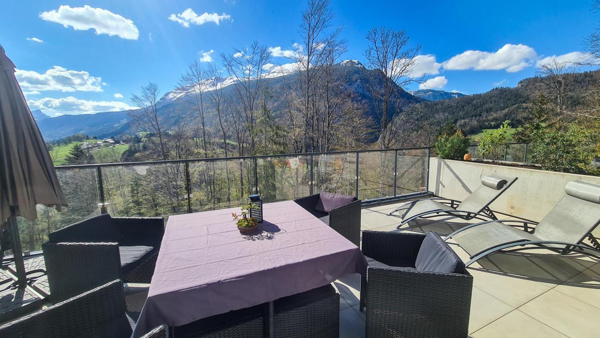 Le Berceau Des Aiguilles - Vue Montagne, Terrasse - Aravistour Apartment Saint-Jean-de-Sixt Exterior photo